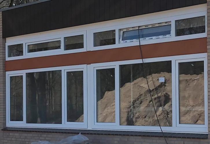 Kunststof Kozijnen Draaikiep HR++ Wit - 17 Stuks, Doe-het-zelf en Verbouw, Glas en Ramen, Gebruikt, Gevelraam of Ruit, 160 cm of meer