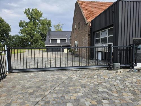 Volledig automatische schuifpoort, Tuin en Terras, Tuinhekken en Hekwerk, Gebruikt, Spijlenhekwerk, IJzer, Ophalen