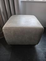 Set van 2 suède fauteuils met hocker - I.z.g.s, Ophalen, Vierkant, 75 tot 100 cm, Zo goed als nieuw