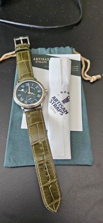 Alligator Lederen Horlogeband - Artisan Straps 20mm beschikbaar voor biedingen