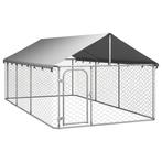 Hondenkennel voor buiten met dak 400x200x150 cm, Nieuw, Hondenkennel, Ophalen of Verzenden