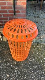 Mooie vintage kunststof oranje wasmand, Verzamelen, Retro, Ophalen of Verzenden