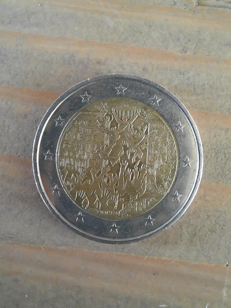 Munt 2 Euro - Frankrijk 2019 - 30 jaar Val Berlijnse Muur, Ophalen of Verzenden, Frankrijk, 2 euro, Losse munt