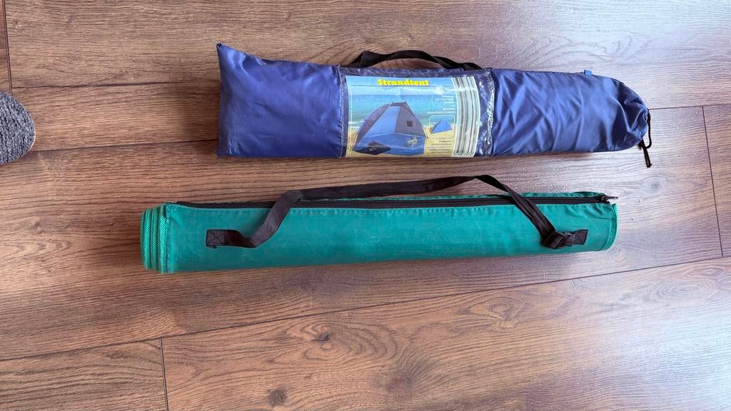 Strandtent en ligmat, Tuin en Terras, Parasols, Ophalen of Verzenden