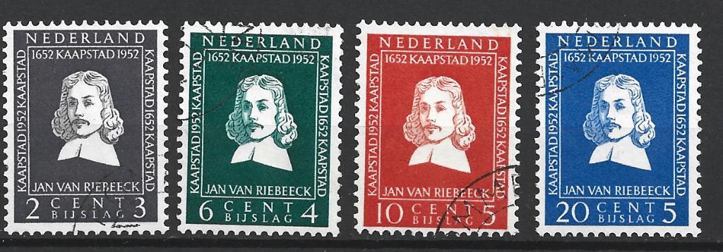Gestempeld Nederland  nvph no  578 - 581, Postzegels en Munten, Postzegels | Nederland, Ophalen of Verzenden, Na 1940, Gestempeld