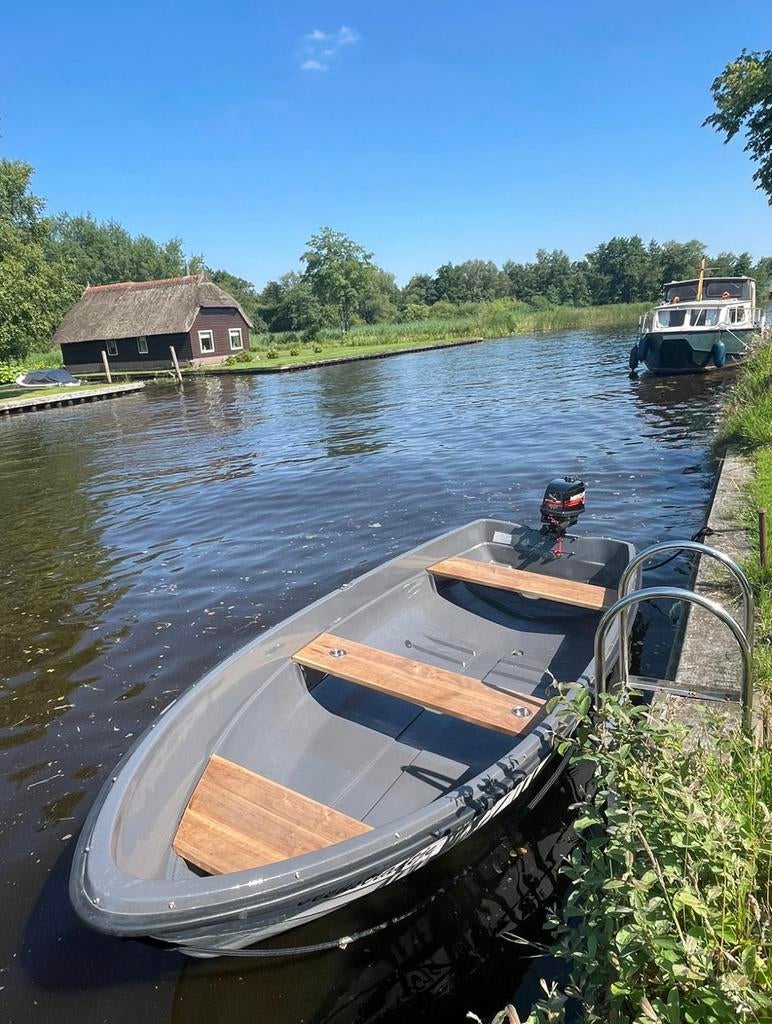 Zeer nette Terhi 385 met Mercury 4pk incl. trailer, Ophalen, Gebruikt, Tot 10 pk, 3 tot 6 meter