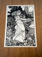 A4 Art Nouveau illustratie Demeter - Roberto Rascovich., Ophalen of Verzenden