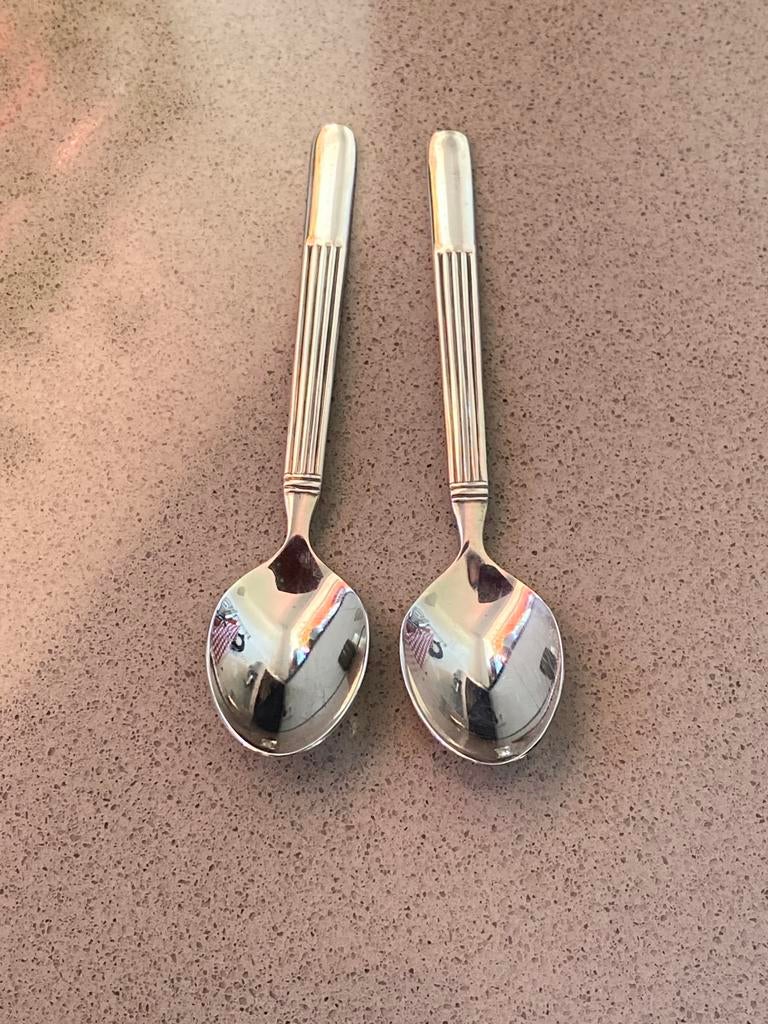 2x theelepel WMF verzilverd Empire, gaaf, Ophalen of Verzenden, Zo goed als nieuw, Zilver