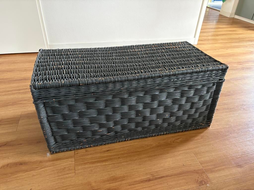 Rieten opberg kist 100x46x44, Huis en Inrichting, Woonaccessoires | Kisten, Ophalen, Overige materialen, Minder dan 50 cm, Gebruikt