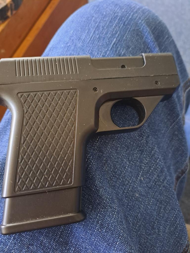 Zwart speelgoedpistool - Realistisch model, Verzamelen, Verzenden, Gebruikt