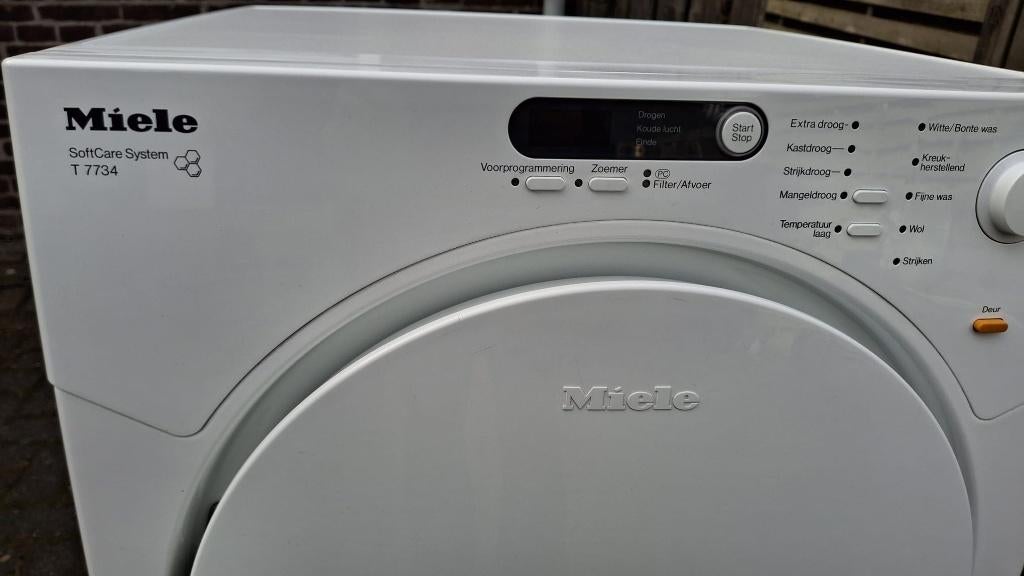 Miele Wasdroger, Ophalen, Luchtafvoer, 4 tot 6 kg, Anti-kreukfase