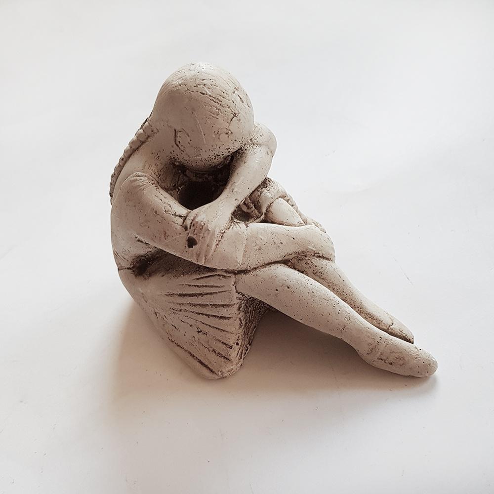 Vintage gipsen ballerina beeldje, Ophalen of Verzenden, Gebruikt, Mens