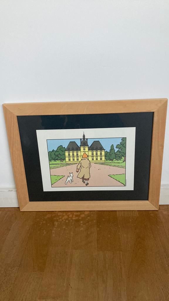 Prent Kuifje, Ophalen of Verzenden, Kuifje, Zo goed als nieuw, Plaatje, Poster of Sticker