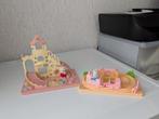 Sylvanian families baby kasteel en treintje met 2 popjes 🏠, Ophalen of Verzenden, Zo goed als nieuw, Poppenhuis