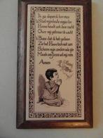 Tegeltje in lijstje, Ik ga slapen,  Jongetje, Ophalen of Verzenden, Zo goed als nieuw