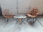 rotan zitje, Ophalen, Gebruikt, Twee, Bruin