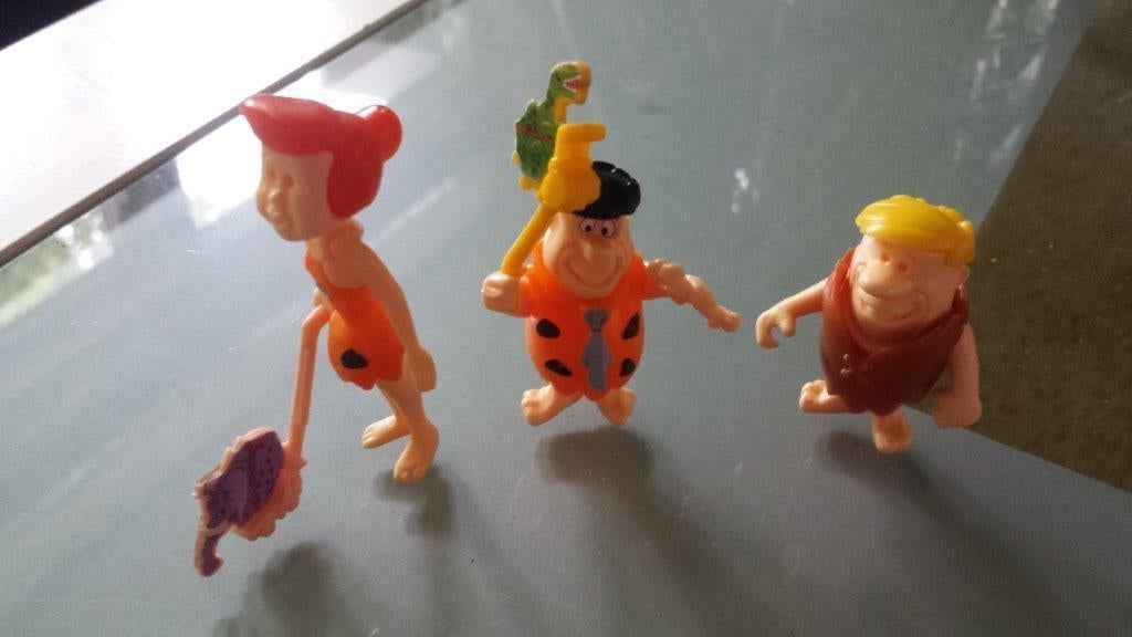 Flintstones uit verrassingseieren, Ophalen of Verzenden, Zo goed als nieuw, Hardplasticfiguren