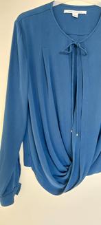 Dames blouse/top, Zijde, Medium,maat 8, blauw., Kleding | Dames, Blouses en Tunieken, Ophalen, Zo goed als nieuw, Maat 38/40 (M)