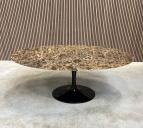 Saarinen High Tulip Table -  brown Emperador marmer, Ophalen of Verzenden