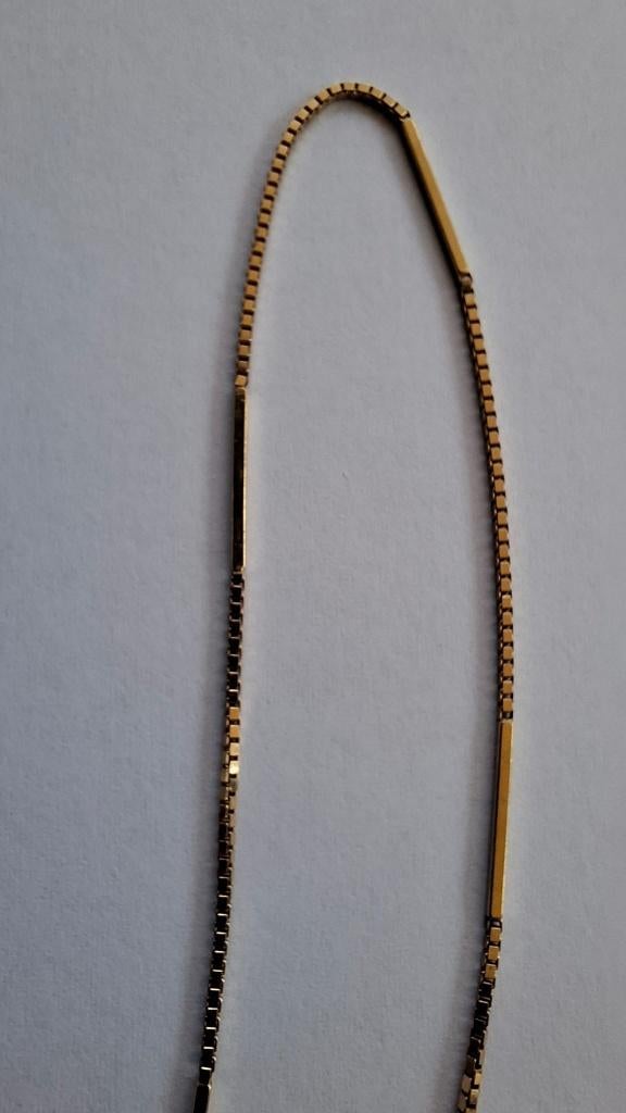 Gouden ketting 40 cm, Sieraden, Tassen en Uiterlijk, Kettingen, Ophalen of Verzenden, Gebruikt, Goud, Goud