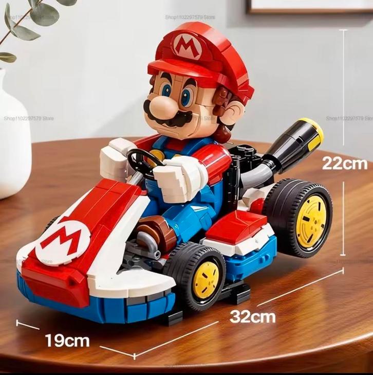 Mario Kart Bouwset - Zonder doos, Kinderen en Baby's, Speelgoed | Bouwstenen, Zo goed als nieuw, Overige merken, Ophalen of Verzenden