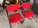 2 Rode stoelen fab. Marko BV, Ophalen, Gebruikt, Twee, Stof