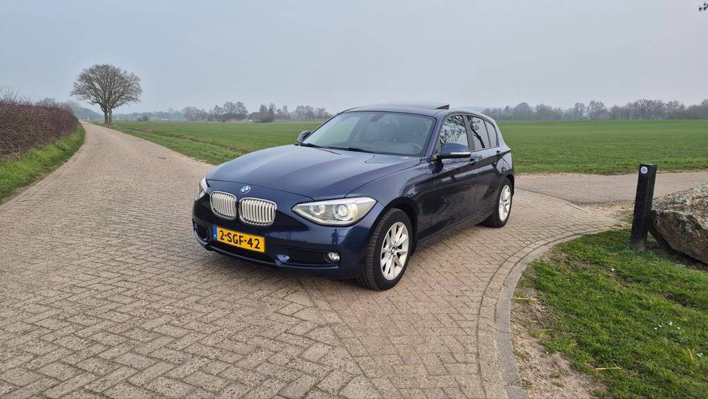 BMW 1-Serie 114I 5-DR 2013 Blauw, 2e eign, dealer oh, org NL, 1-Serie, Achterwielaandrijving, Zwart, 4 cilinders