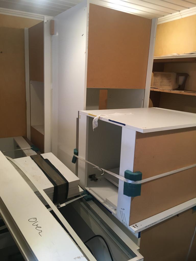 Witte Hoogglans kookeiland, Huis en Inrichting, Keuken | Complete keukens, Ophalen, Gebruikt, Wit, Overige typen