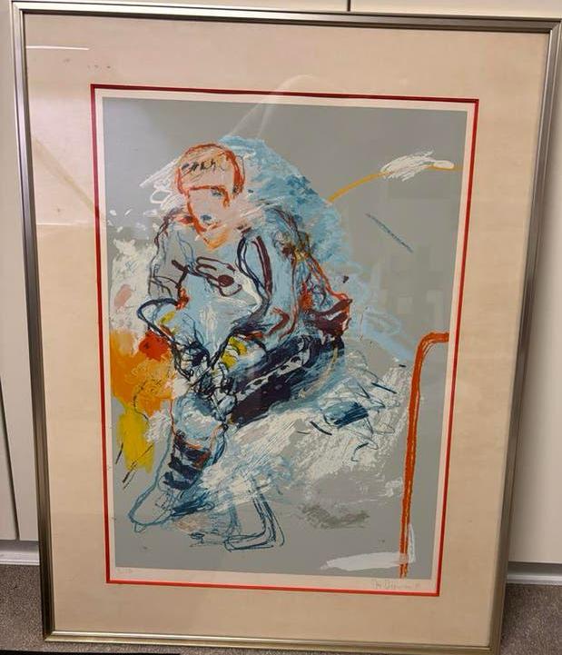 Gesigneerde kunstprint van Jan van Diemen Abstracte ijshock, Antiek en Kunst, Ophalen