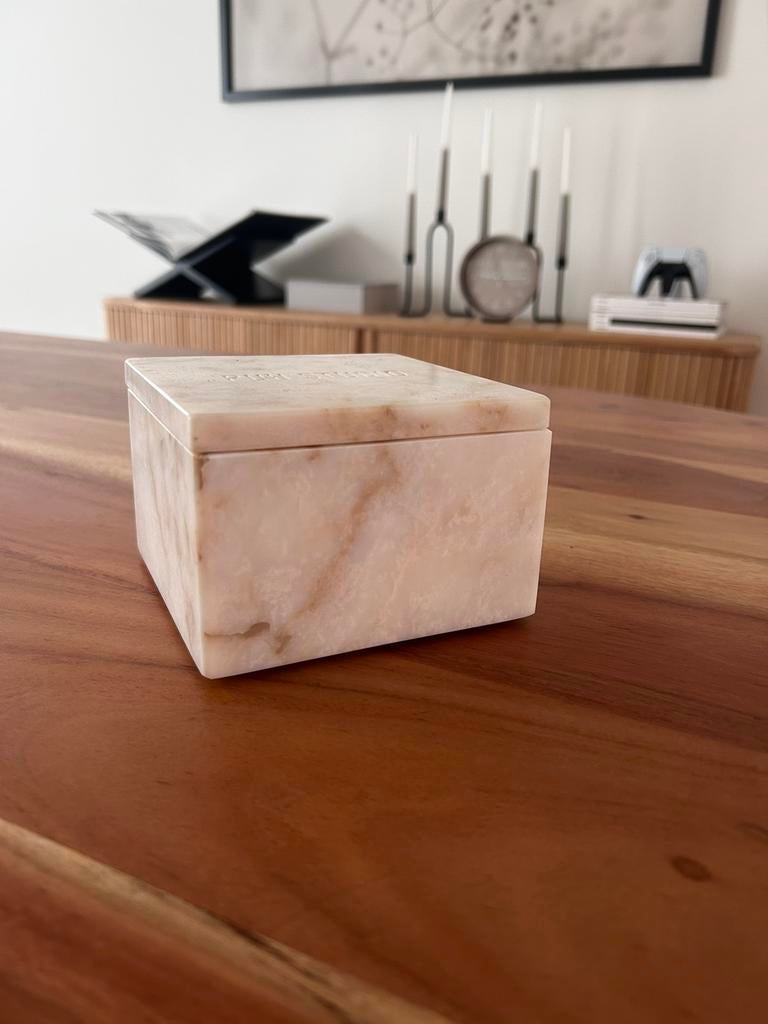Calacatta marmer potje met deksel, Ophalen of Verzenden, Zo goed als nieuw