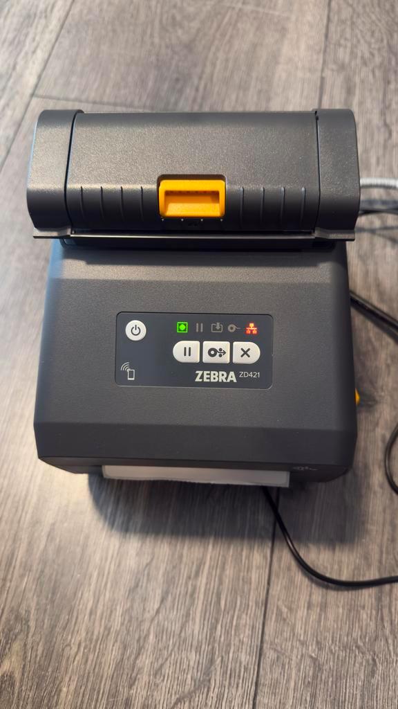 Zebra ZD421 Labelprinter met Wifi, Bluetooth en Dispenser, Computers en Software, Printers, Nieuw, Printer, Thermo-printer, Zwart-en-wit printen