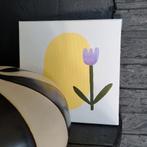 Unieke illustratie op canvasdoek Tulipe De Fond tulp canvas, Verzenden