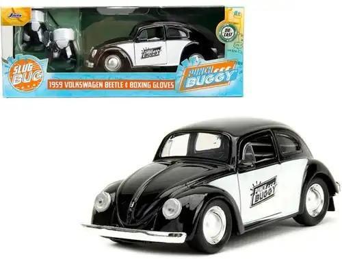 Jada Diecast: Punch Buggy: 1959 Volkwagen Beetle Zwart 1:32, Hobby en Vrije tijd, Modelauto's | 1:32, Nieuw, Auto, Overige merken