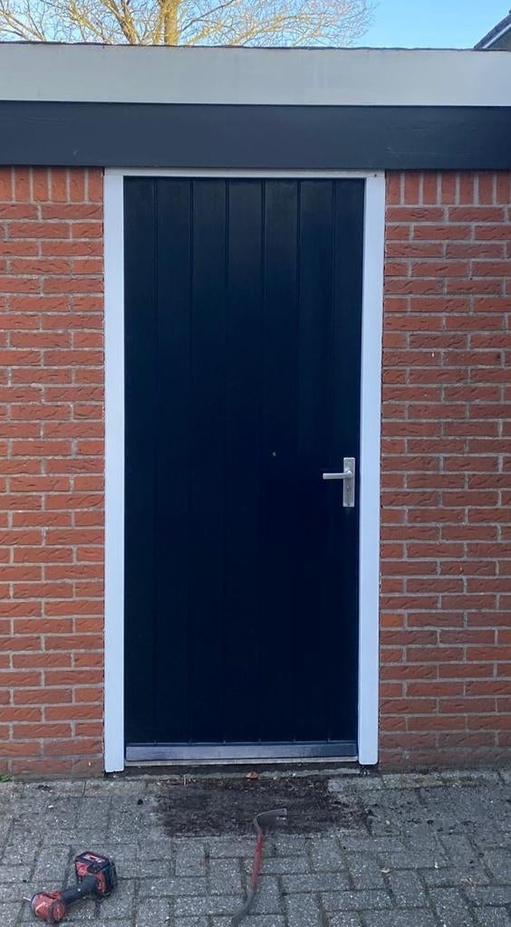Meerdere hardhouten tuindeur(en) inclusief kozijn, Ophalen, Gebruikt, 200 cm of meer, Minder dan 100 cm