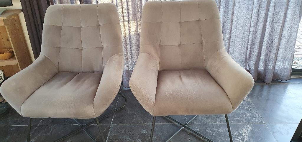 Fauteuil Skien Jysk 2x, Ophalen, Gebruikt, Minder dan 75 cm, Stof