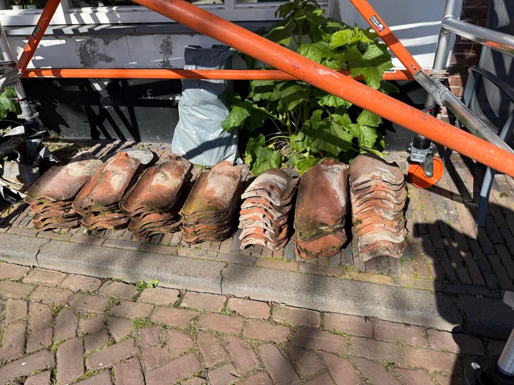 Oud Hollandse dakpannen - Gebruikt, Ophalen, Gebruikt, Steen of Klei, Minder dan 5 m²