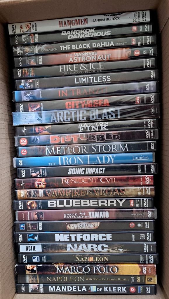 25 DVD'S in diverse categorieën, Alle leeftijden, Ophalen of Verzenden, Zo goed als nieuw, Overige gebieden