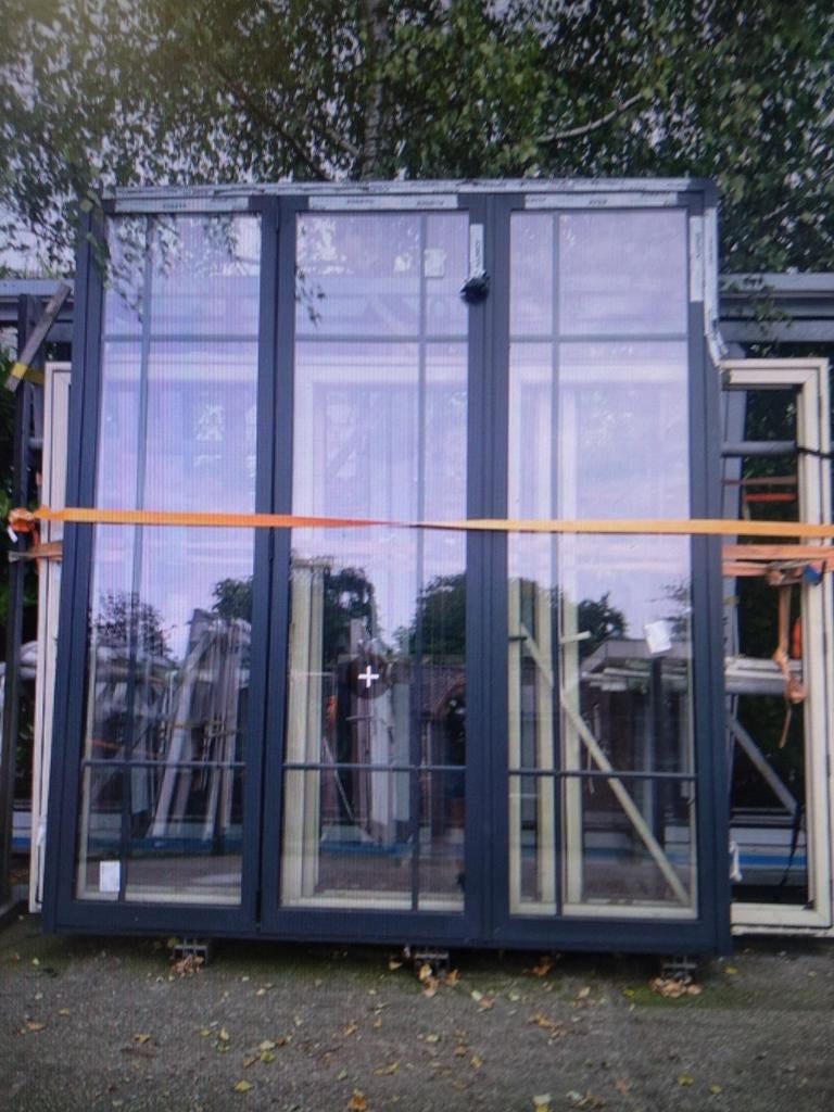 Harmonica pui aluminium, Ophalen of Verzenden, Buitendeur, Glas, Vouwdeur