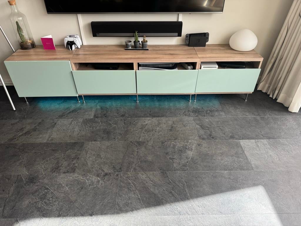 IKEA Besta TV Meubel, Huis en Inrichting, Ophalen, Kunststof, Gebruikt, 150 tot 200 cm