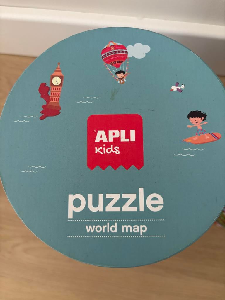 Apli Kids Puzzels: Wereldkaart & Biosfeer (ook los), Ophalen, Meer dan 50 stukjes, Zo goed als nieuw, 4 tot 6 jaar