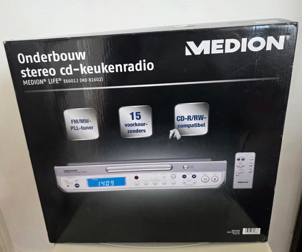 Medion onderbouw stereo cd-keukenradio, Ophalen of Verzenden