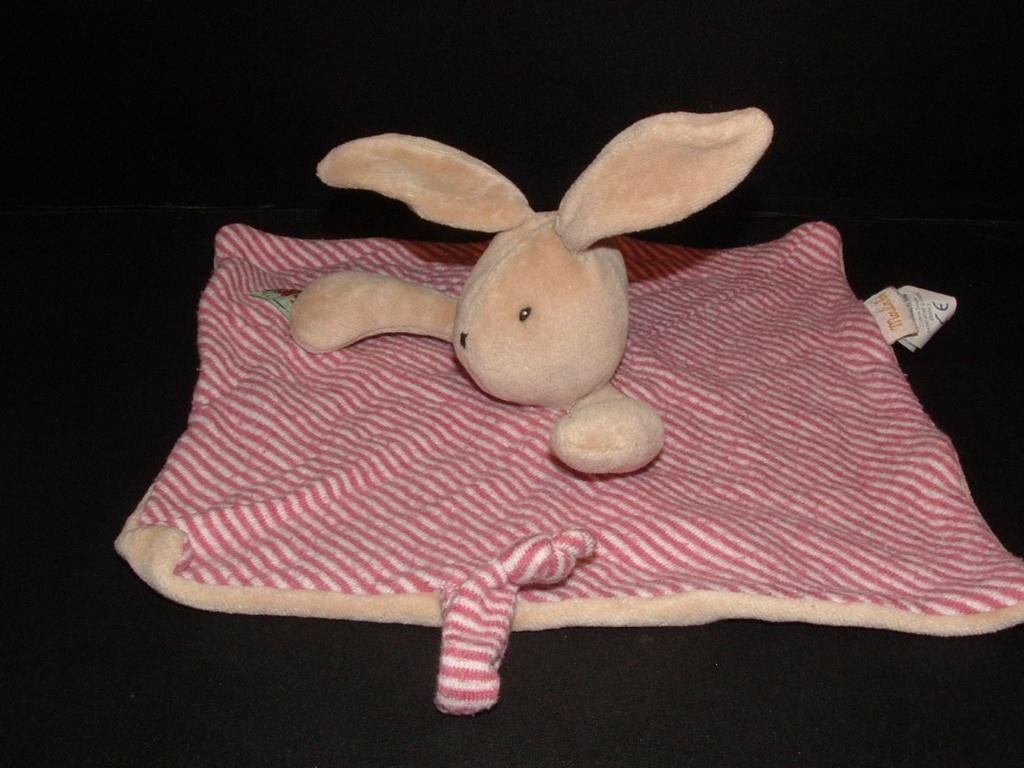 MOULIN ROTY KONIJN KNUFFELDOEK TRICOT ROOD/WIT, Ophalen of Verzenden, Nieuw, Overige typen