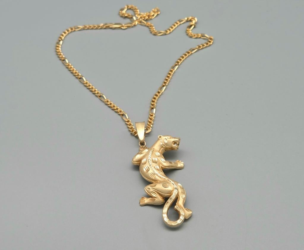 Gouden Luipaard hanger. 2025/615., ., Ophalen of Verzenden, Zo goed als nieuw, .