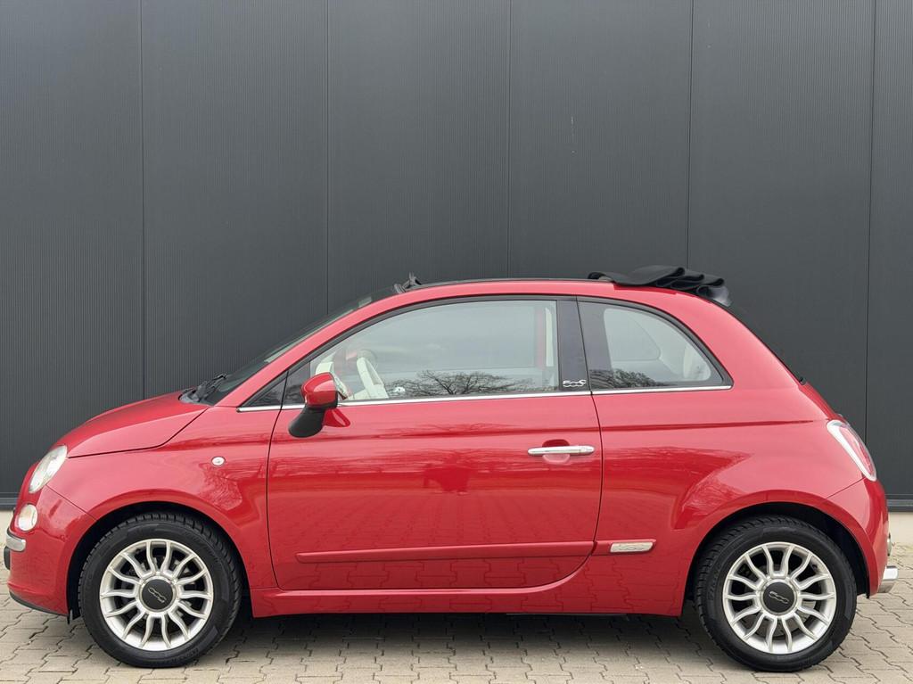 Fiat 500c 0.9 TwinAir Lounge Airco PDC Cabrio Automaat, Auto's, Euro 5, 86 pk, Gebruikt, Leder en Stof