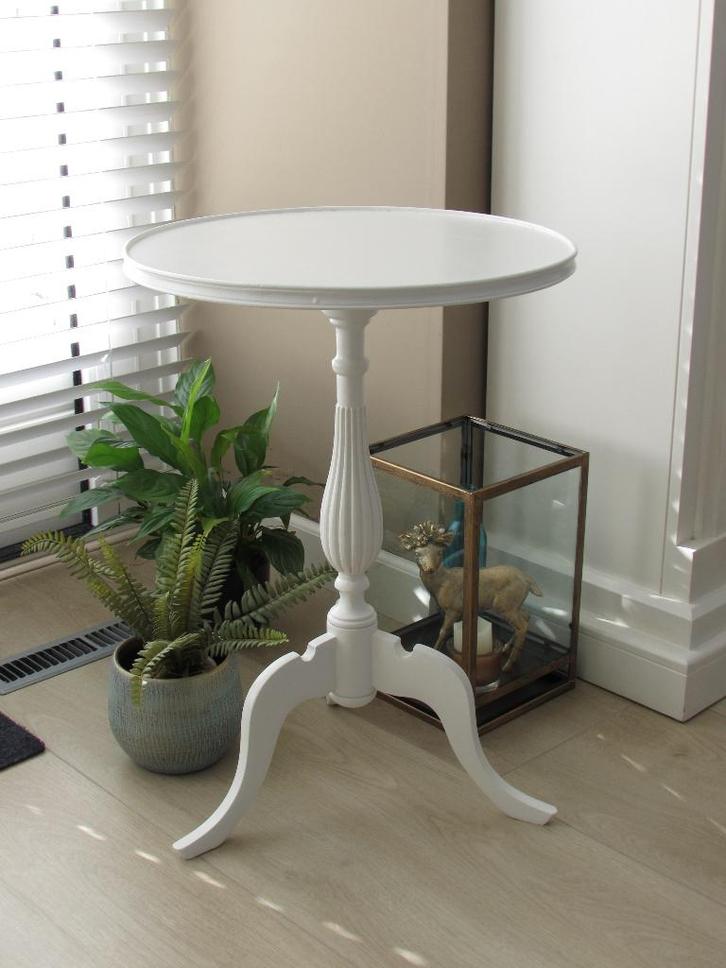 WIJNTAFELTJE    /    BIJZETTAFELTJE, Huis en Inrichting, Tafels | Bijzettafels, Zo goed als nieuw, Rond, 60 cm of meer, Minder dan 55 cm