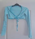 Wit met blauw gestreepte bolero / vestje katoen maat 122/128, Kinderen en Baby's, Ophalen of Verzenden, Zo goed als nieuw, Meisje
