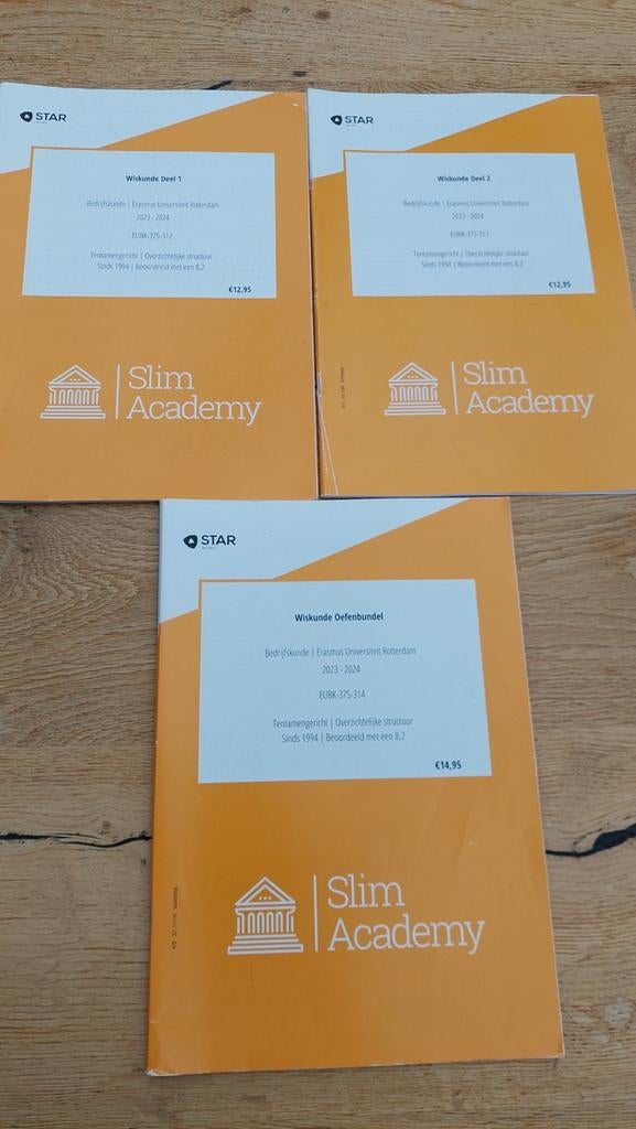 Wiskunde Slim Academy - 3 Delen, Ophalen of Verzenden, Slim Academy, Beta, WO