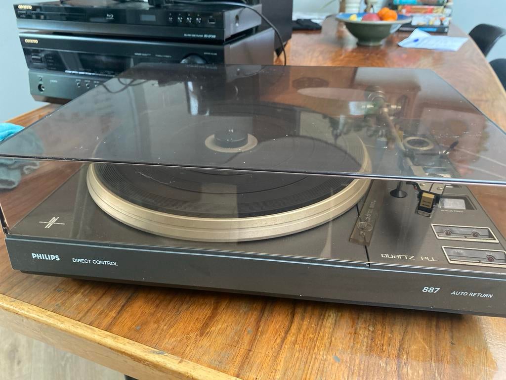 Philips 887 platenspeler - Mooie vintage staat, Audio, Tv en Foto, Platenspelers, Ophalen, Philips, Gebruikt, Automatisch