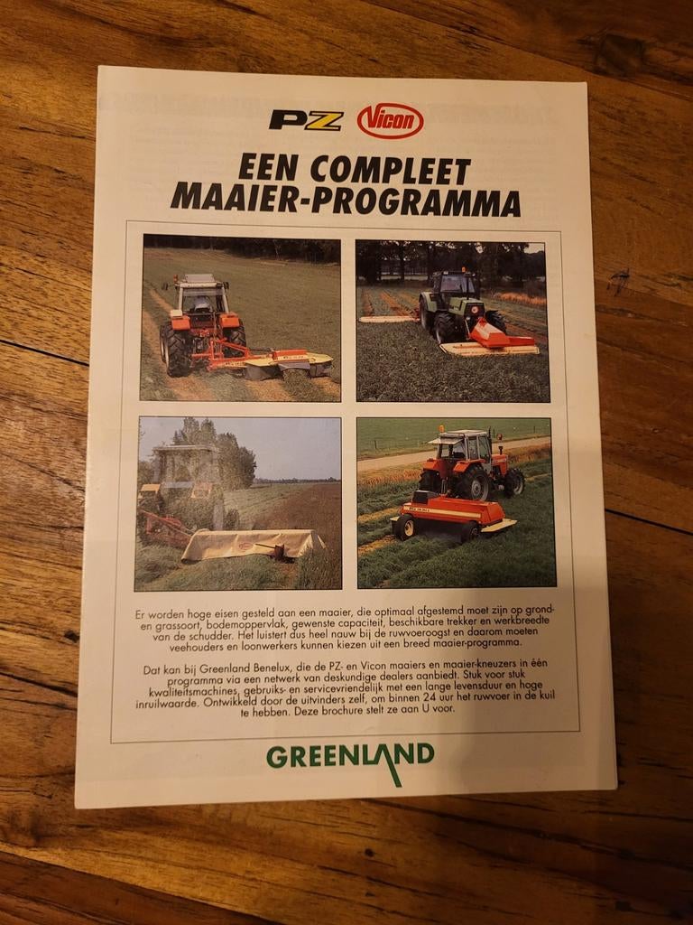 tractor folder PZ Vicon compleet maaier-programma, Ophalen of Verzenden, Zo goed als nieuw