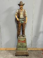 Vintage Amerikaanse Western Cowboy Houten Beeld 150cm, Verzamelen, Beelden en Beeldjes, Ophalen of Verzenden, Gebruikt, Mens